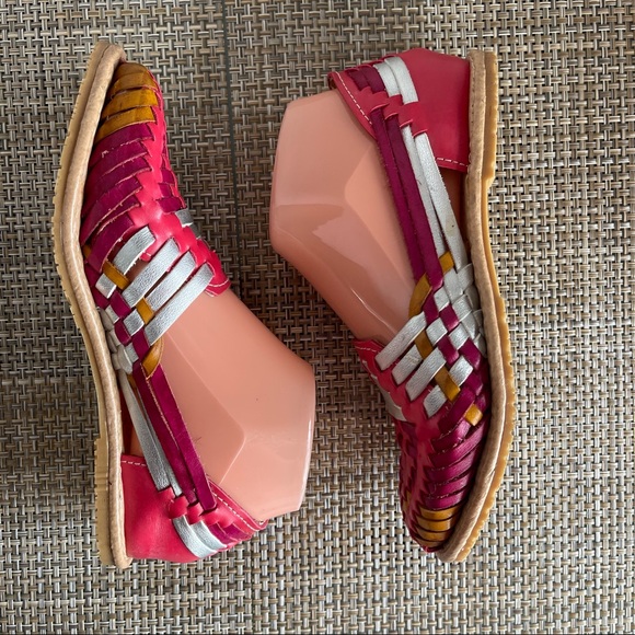 Mexican Huraches Sandals Multicolor Womens size 3 - Picture 9 of 17